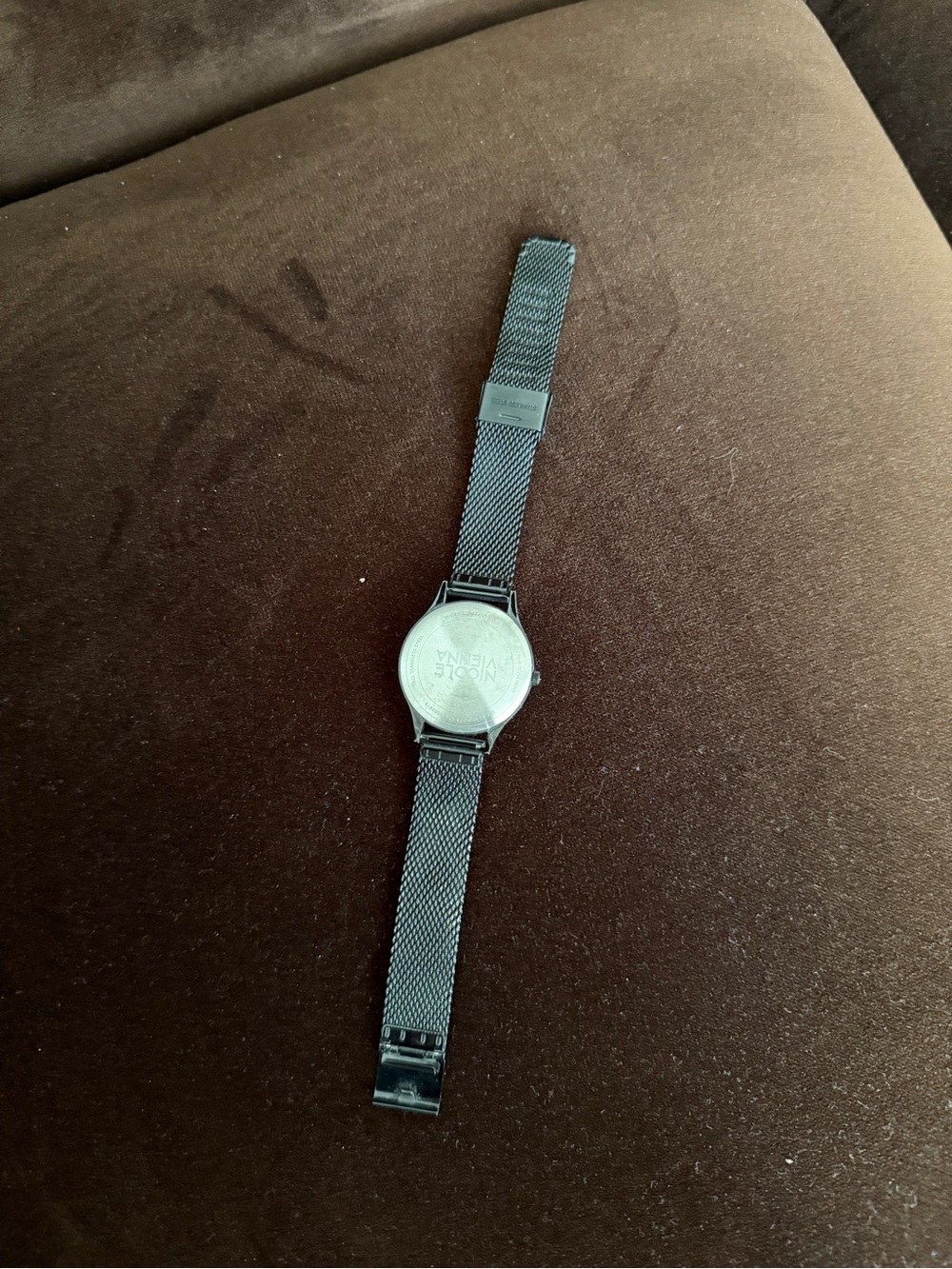 Nicole Vienna Black Mesh Strap Watch
